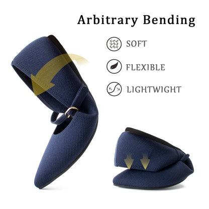 Soesyi Pointed Toe Flats Knit Ballet Flat Shoes for Women Comfortable with Adjustable Strap,Washable Dressy Casual Flats for Work Office