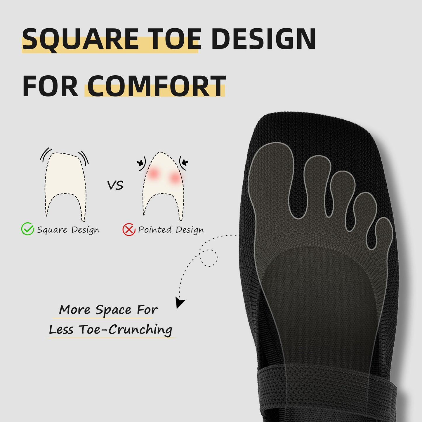 Soseyi Women's Round Toe Ballet Flats Comfortable Mary Jane Shoes Dressy Slip On Knit Flats Adjustable Straps Washable Flats